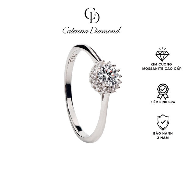 Nhẫn Kim Cương Moissanite 0.5 Carat Caterina Diamond Stellar Blossom Ring DR045