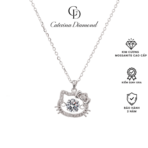 Dây chuyền kim cương Moissanite 0,5 Carat Caterina Diamond Sanrio Kitty Cat Cute DN045