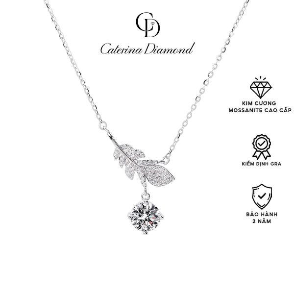 Dây chuyền nữ kim cương Moissanite 1 Carat Caterina Diamond Feathers Necklace DN014