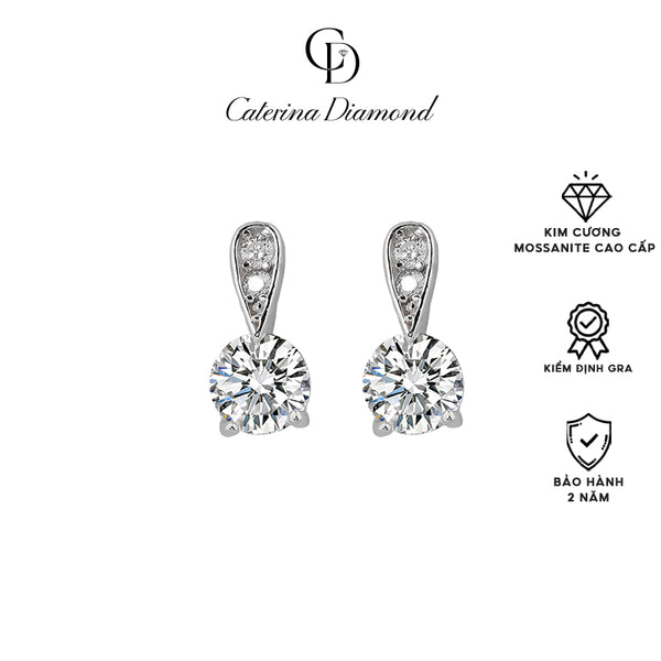 Khuyên tai nữ kim cương Moissanite Caterina Diamond Exquisite Earrings DE018