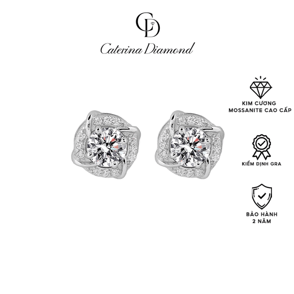 Khuyên tai nữ kim cương Moissanite 0,5 Carat Caterina Diamond Imple Versatil DE030