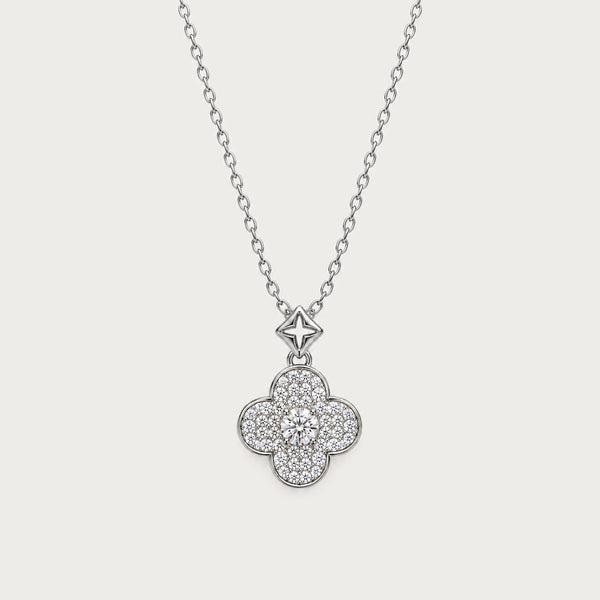Dây chuyền Lucky Clover DN008 – nền xám