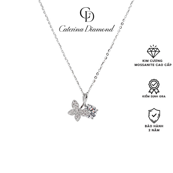 Dây chuyền nữ kim cương Moissanite Caterina Diamond Glitter Butterfly Necklace DN020