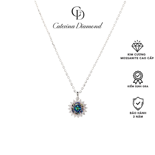 Dây chuyền kim cương Moissanite 1 Carat Caterina Diamond Sunflower DN022BE