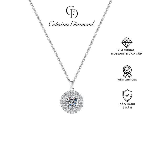 Dây chuyền kim cương Moissanite 0,5 Carat Caterina Diamond Sterling silver round simulated DN004