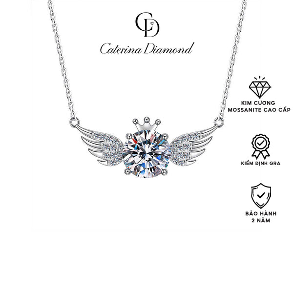 Dây chuyền kim cương Moissanite Caterina Diamond Celestial Wings Pendant DN070