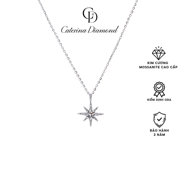 Dây chuyền nữ Kim Cương Moissanite Caterina Diamond Celestia Spark Necklace DN071WH