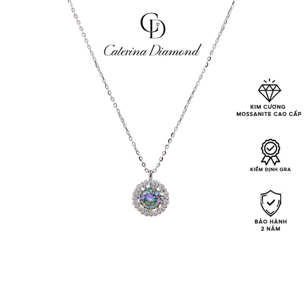 Dây chuyền kim cương Moissanite Caterina Diamond Radiant Bloom Pendant DN073BE