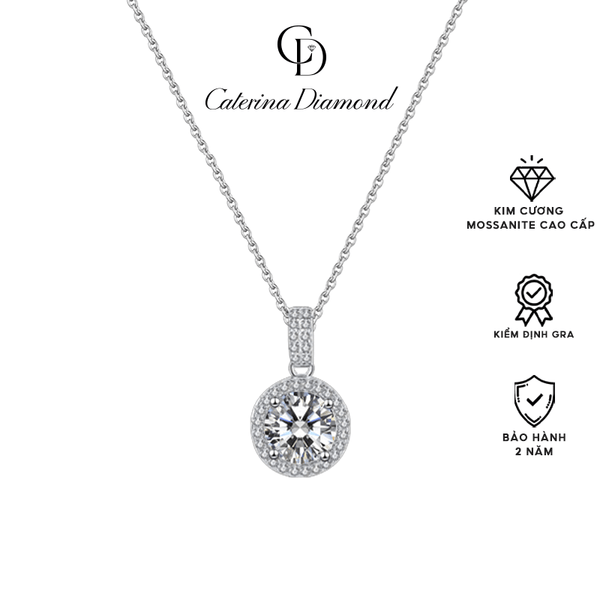 Dây chuyền nữ kim cương Moissanite 0.5 Carat Caterina Diamond Heart Necklace DN059WH