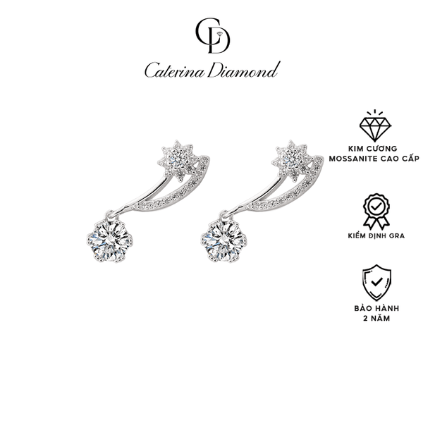 Khuyên tai nữ kim cương Moissanite 0.5 Carat Caterina Diamond Earrings DE021
