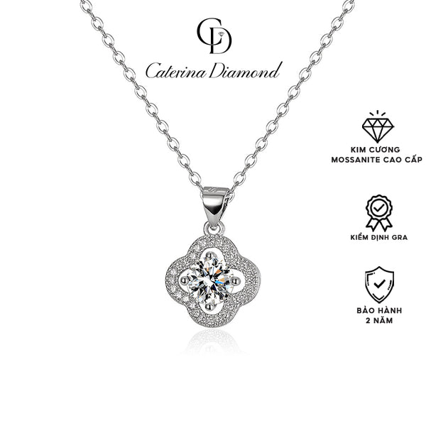 Dây chuyền nữ kim cương Moissanite Caterina Diamond Four Leaf Clover Necklace DN021