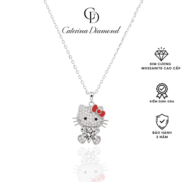 Dây chuyền kim cương Moissanite 0,5 Carat Caterina Diamond Hello Kitty DN047SV