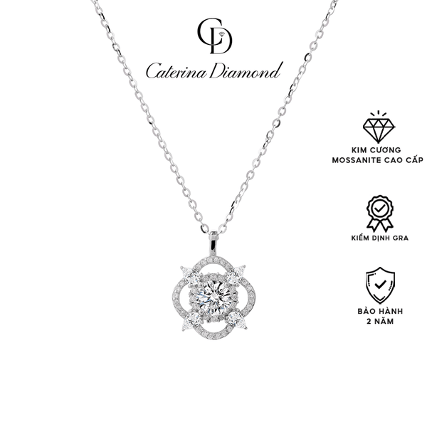 Dây chuyền kim cương Moissanite Caterina Diamond Four Leaf Clover Necklace DN056