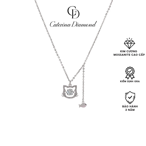 Dây chuyền nữ Kim Cương Moissanite Caterina Diamond Kitty Koi Necklace DN076