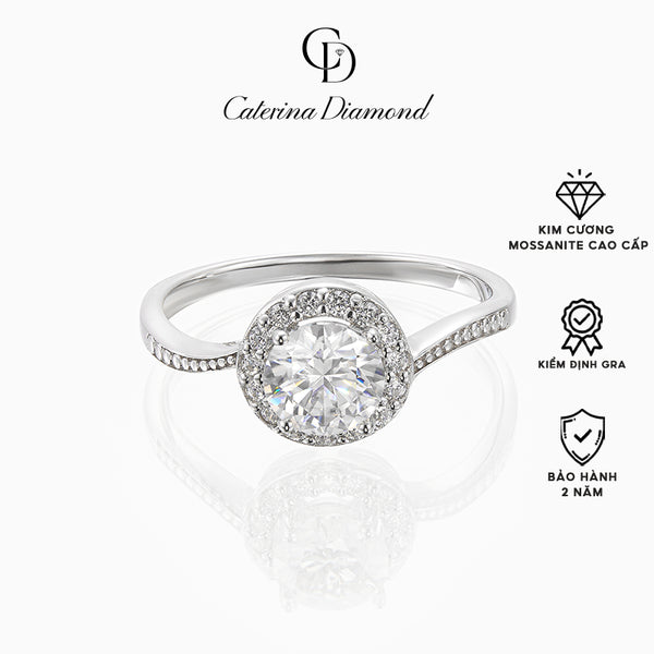 Nhẫn Kim Cương Moissanite 0,8 Carat Caterina Diamond Proposal Marriage Lover DR015