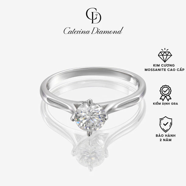 Nhẫn kim cương Moissanite 0,6 Carat Caterina Diamond FOREVER Classic Jane Eyre Proposal Diamond Ring DR021