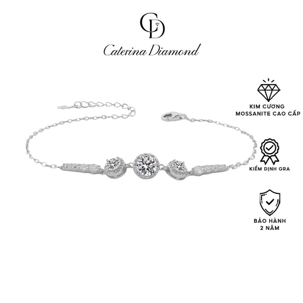 Vòng tay Kim Cương Moissanite Caterina Diamond Brilliant Glow Trio DB004