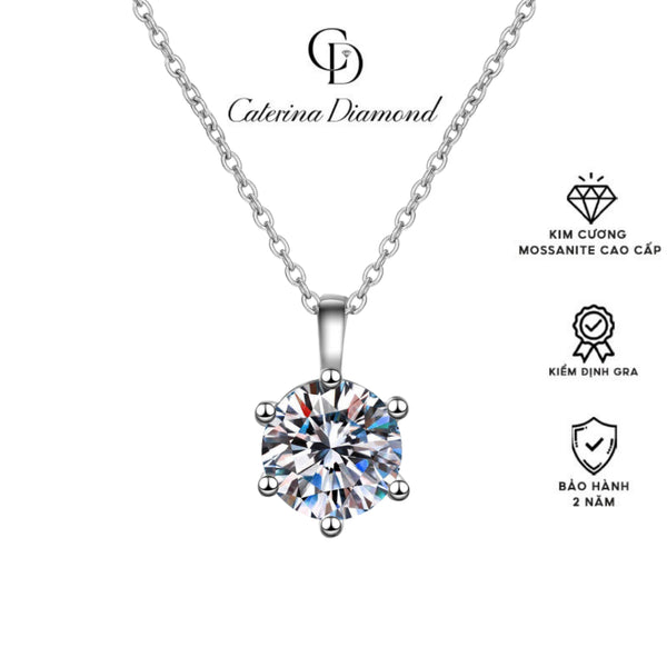 Dây chuyền nữ Kim Cương Moissanite Caterina Diamond Elegant Sparkle Necklace DN067