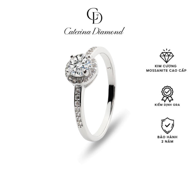 Nhẫn Kim Cương Moissanite 0.5 Carat Caterina Diamond Moments Ring DR035WH