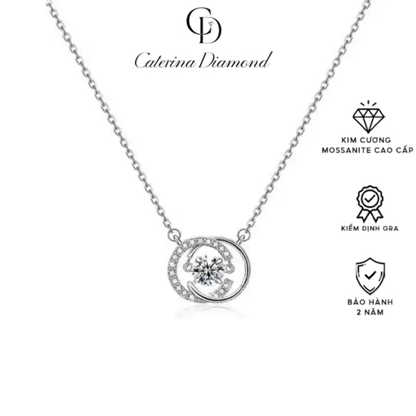 Dây chuyền kim cương Moissanite 1 Carat Caterina Diamond Eternal Embrace Pendant DN069