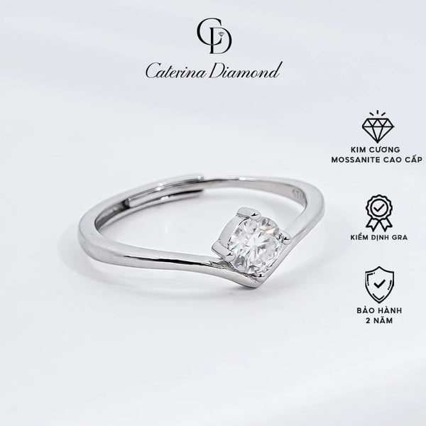 Nhẫn kim cương Moissanite 0,42 Carat Caterina Diamond Engagement Ring DR031