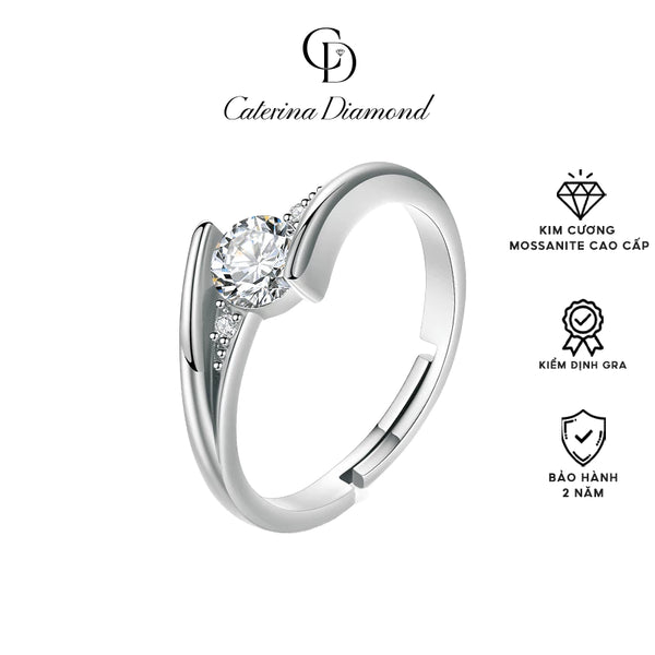 Nhẫn kim cương Moissanite 0,5 Carat Caterina Diamond Marriage Ring DR036WH