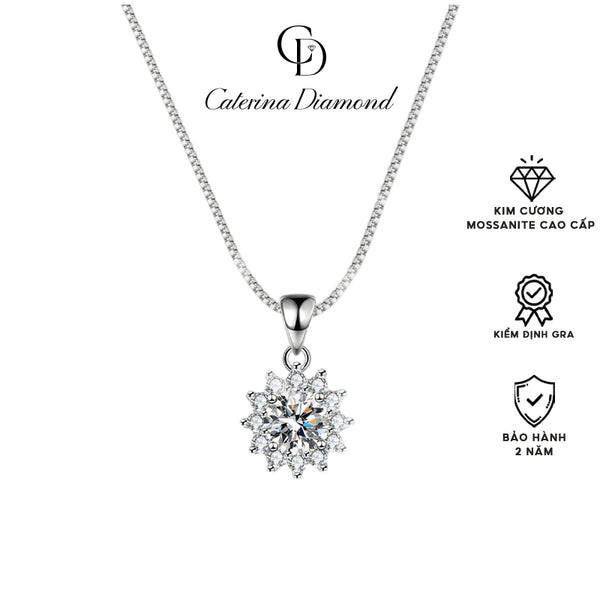 Dây chuyền kim cương Moissanite 1 Carat Caterina Diamond Sunflower DN022WH