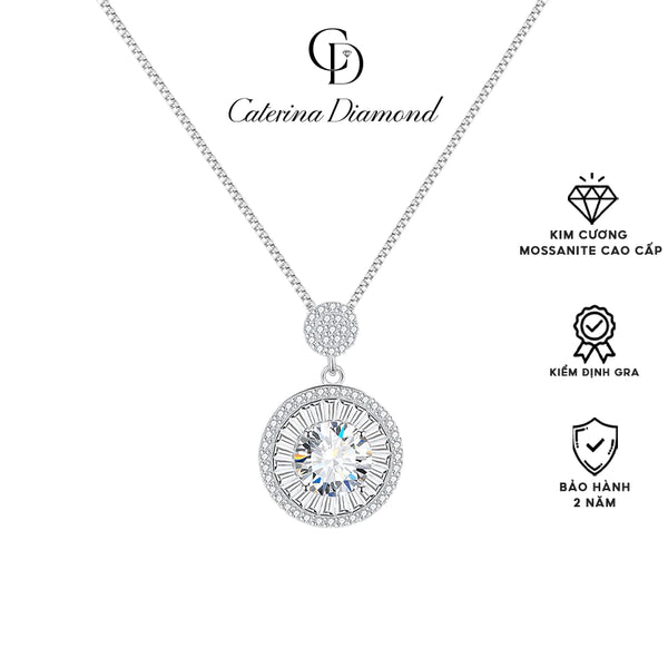 Dây chuyền kim cương Moissanite 0.10 Carat Caterina Diamond Round Design Clavicle DN011