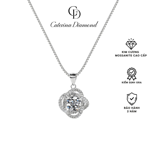 Dây chuyền nữ Kim Cương Moissanite Caterina Diamond Exquisite Silver Necklace DN006