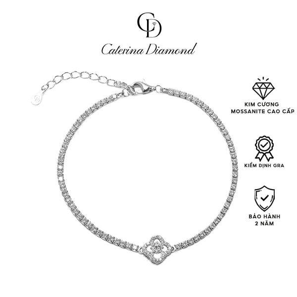 Vòng tay Kim Cương Moissanite Caterina Diamond Four-Leaf Clover DB018