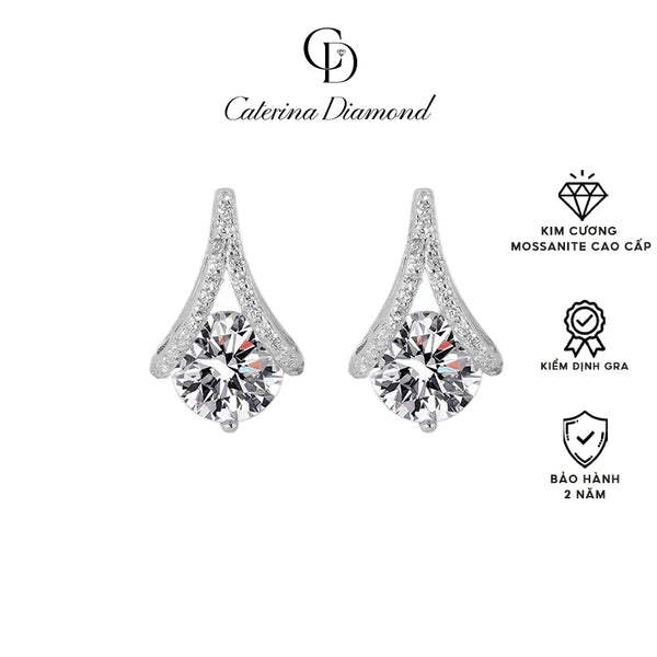 Khuyên tai nữ kim cương Moissanite 0,5 Carat Caterina Diamond Imple Versatil DE020