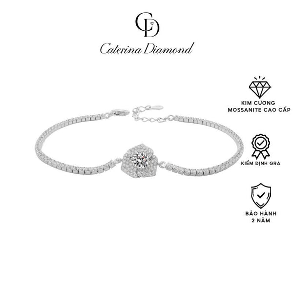 Vòng Tay Kim Cương Moissanite 0.5 Carat Caterina Diamond Eternal Blossom DB008