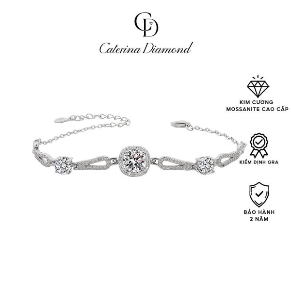 Vòng tay Kim Cương Moissanite 1.0 Carat Caterina Diamond Royal Crown DB009