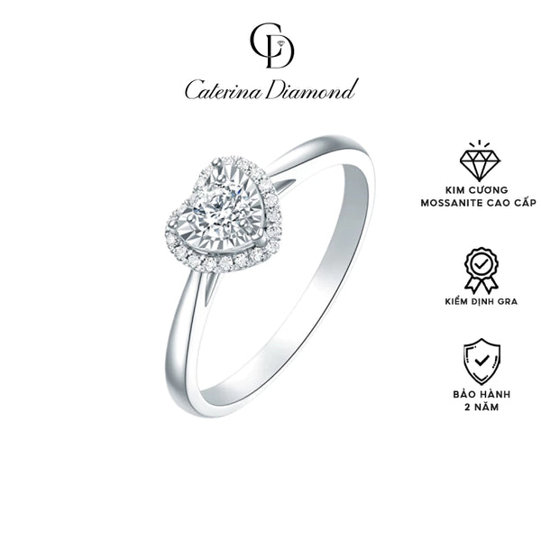 Nhẫn kim cương Moissanite 0,3 Carat Caterina Diamond Love Heart Ring DR039