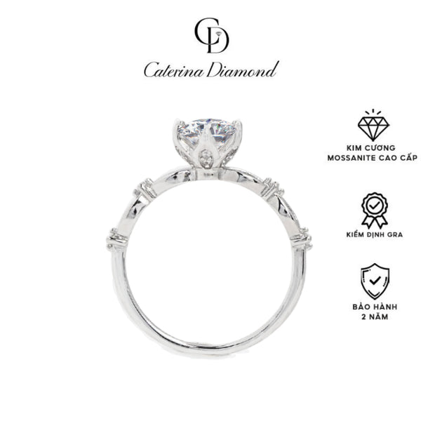 [BST Mới]Nhẫn cầu hôn kim cương Moissanite 1.0 Carat Caterina Diamond Soulmate DR051