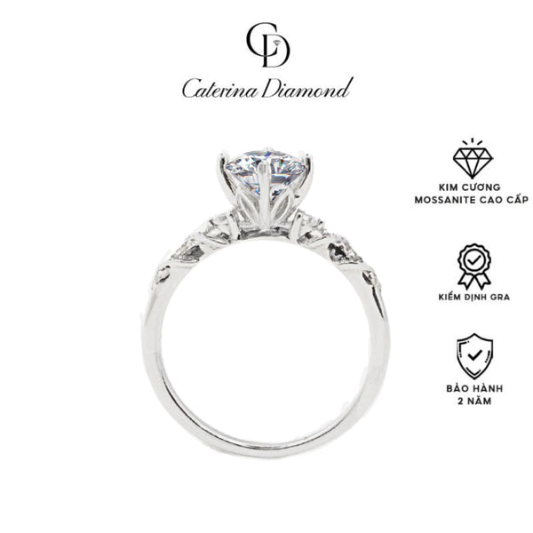 [BST Mới]Nhẫn cầu hôn kim cương Moissanite 1.0 Carat Caterina Diamond Serene DR048