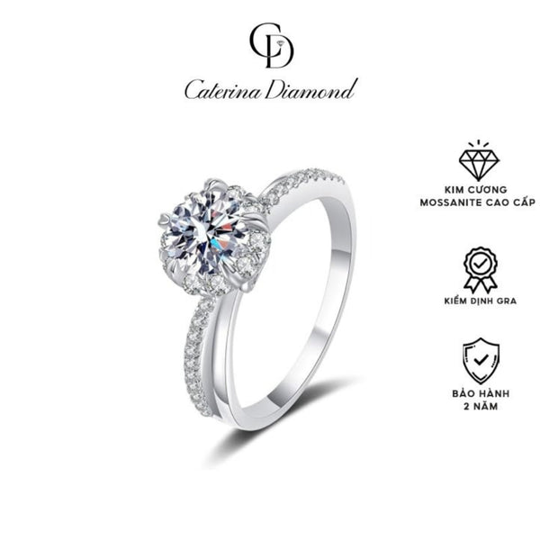 Nhẫn Nữ kim cương Moissanite 1.0 Carat Caterina Diamond Una Angelic DR055