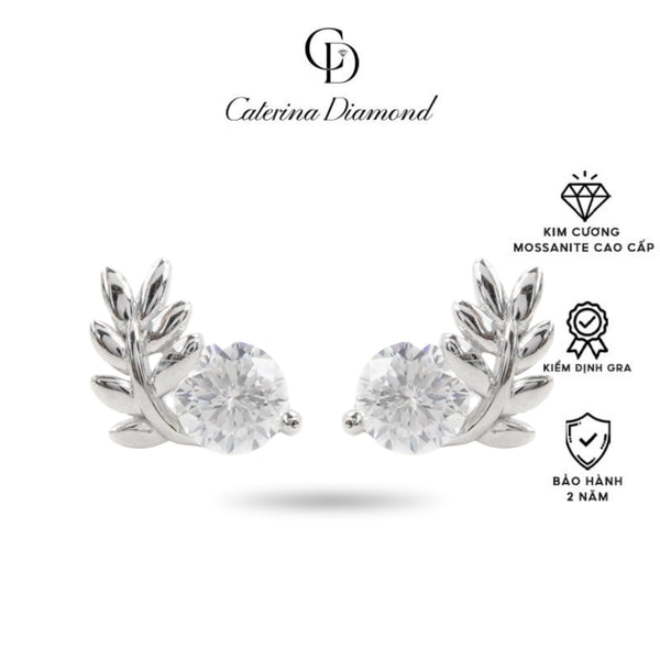 [NEW]Khuyên tai nữ kim cương Moissanite 0,3 Carat Caterina Diamond Laurel Leaf Earrings DE040