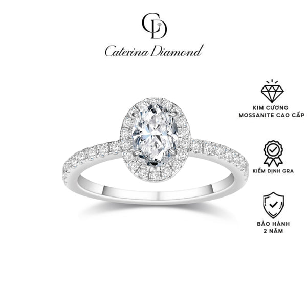 [NEW]Nhẫn nữ kim cương Moissanite 0.4 Carat Caterina Diamond Oval DR053