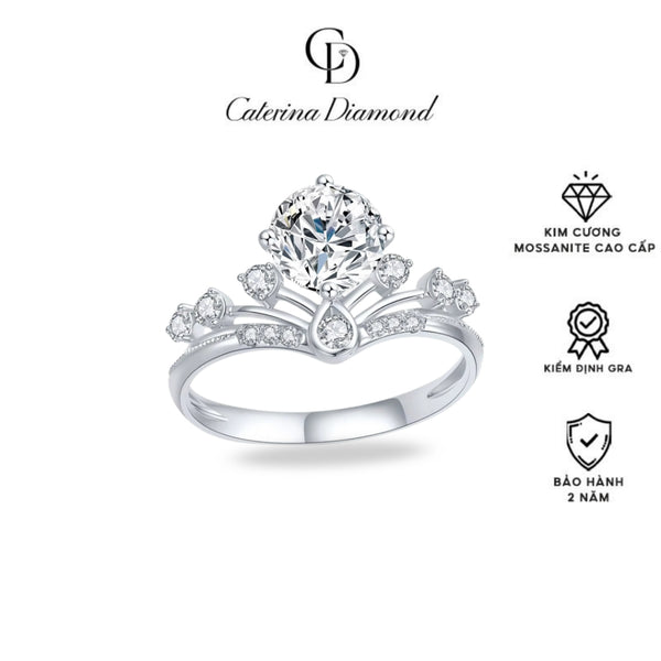 [NEW]Nhẫn nữ kim cương Moissanite 1.0 Carat Caterina Diamond Be A Queen DR054