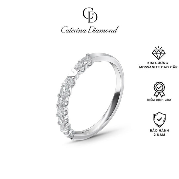 Nhẫn nữ kim cương Moissanite Caterina Diamond Voyage of Hearts DR063 - Kiểm định GRA