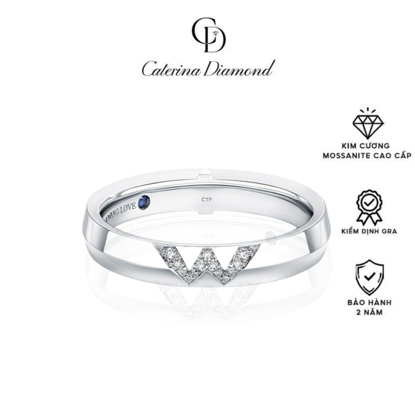 Nhẫn nam nữ kim cương Moissanite Caterina Diamond With You DR064 - Kiểm định GRA