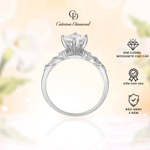 [BST Mới]Nhẫn cầu hôn kim cương Moissanite 1.0 Carat Caterina Diamond Serene DR048