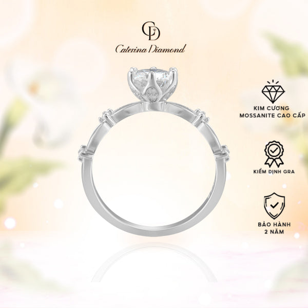 [BST Mới]Nhẫn cầu hôn kim cương Moissanite 1.0 Carat Caterina Diamond Soulmate DR051