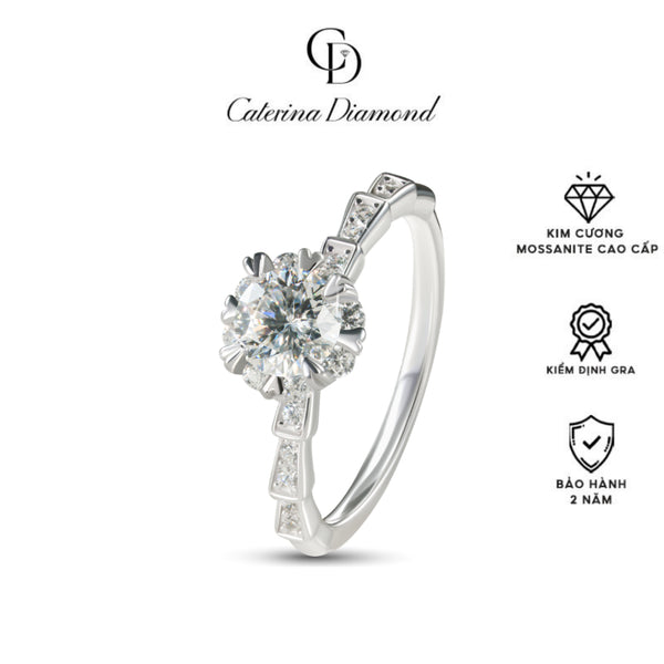 [NEW]Nhẫn nữ kim cương Moissanite 1.0 Carat Caterina Diamond Destiny Rings DR057 - Kiểm định GRA