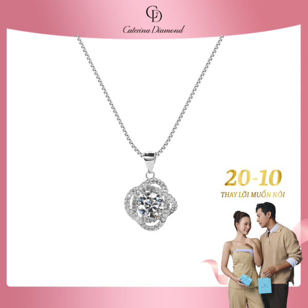 Dây chuyền nữ Kim Cương Moissanite Caterina Diamond Exquisite Silver Necklace DN006