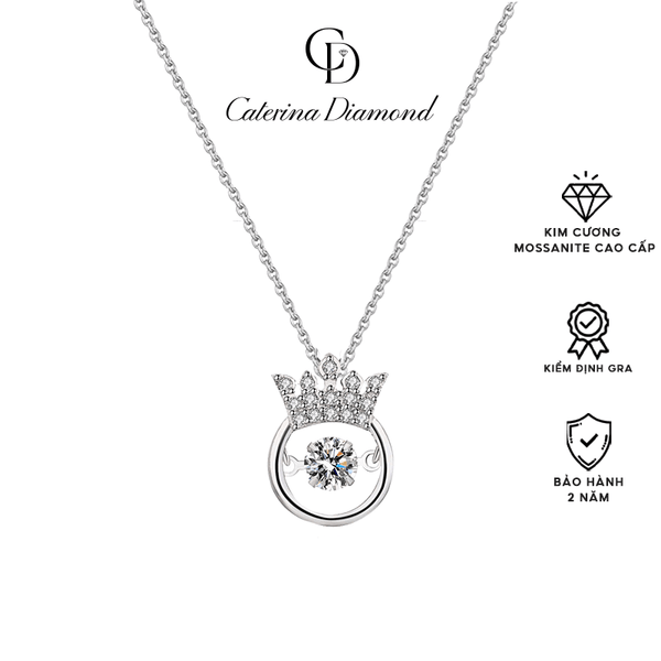 Dây chuyền nữ kim cương Moissanite 1.0 Carat Caterina Diamond Royal Crown Necklace DN015